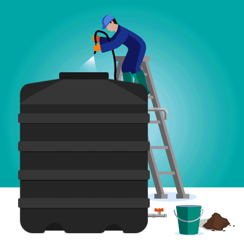 পানির ট্যাংক ক্লিনিং