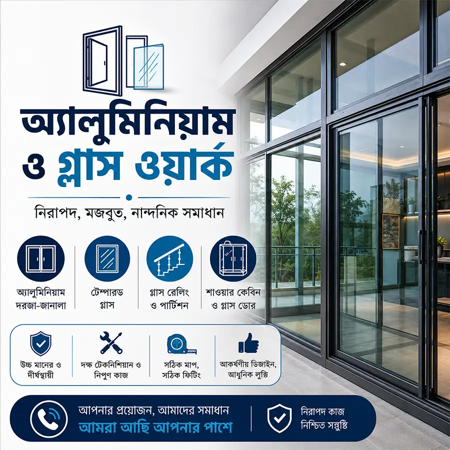 অ্যালুমিনিয়াম ও গ্লাস কাজ