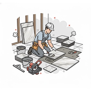 টাইলস ও মার্বেল কাজ