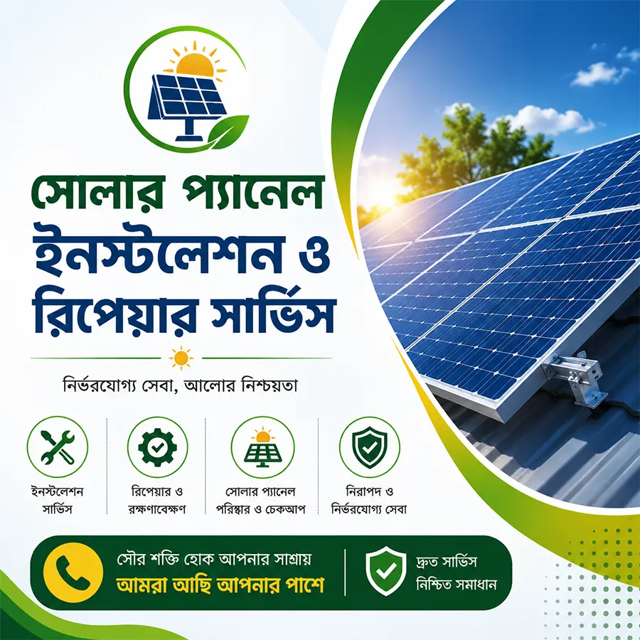 সোলার প্যানেল রিপেয়ার ও ইন্সটলেশন