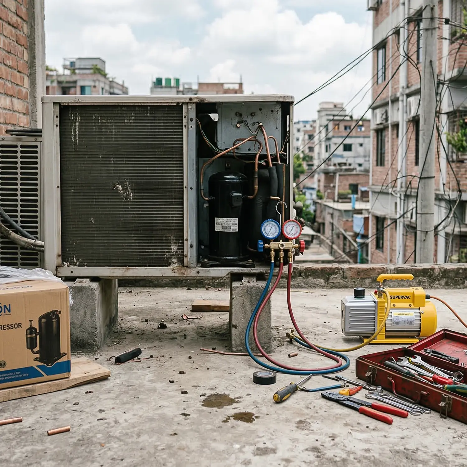 এসি ঠান্ডা হচ্ছে না