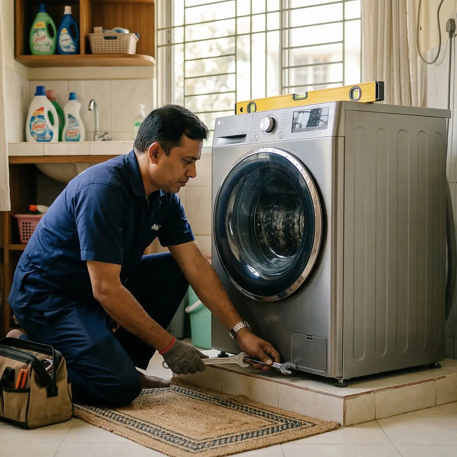 ওয়াশিং মেশিনের কম্পন এডজাস্টমেন্ট