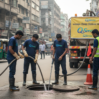 ম্যানহোল পরিষ্কারের সহায়তা
